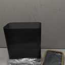 Transparent Trash Can, Bathroom Trash Cans with Lids, 2.6 Gallon Garbage Can for Bedroom, Office, Plastic Slim Waste Basket with Press Top Lid, 10L Clear Trash Bin for Home, Kitchen (Blue)