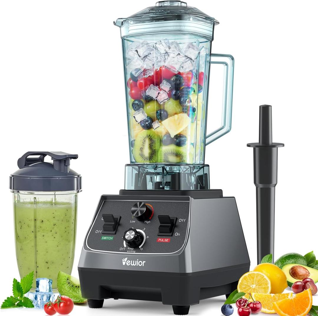 VEWIOR 2200W Blenders for Kitchen, Professional Smoothie Blender with 68oz Tritan Container & 27oz To-Go Cup, Countertop Blender for Smoothies