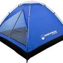 2 Person Camping Tent with Rain Fly and Carrying Bag Lightweight Outdoor Pop Up Tents for Camping Essentials, Music Festivals, Backpacking, Hiking, or Beach Shelter by Wakeman Outdoors