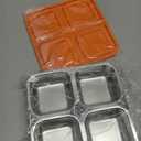 JUSTASHOW Stainless Steel Snack Containers with Lids, Lunchable Container 4 Compartment Snack Containers, Small Bento Lunch Box Divided Food Storage for Portion Control Meal Prep Reusable Snackle