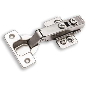 Berta 6-Pack Full Overlay Frameless Soft-Close European Hinges, 110 3D Adjustable, Clip-On Concealed Kitchen Cabinet Door Hinges with Screws - Ideal for Modern Cabinets