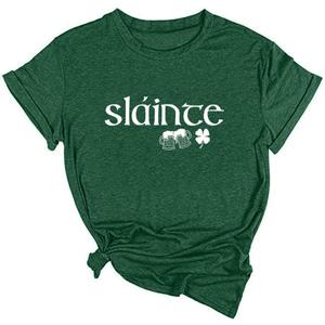 Yimoya St Patricks Day Shirt Women Irish Slainte Shirts Everybody in The Pub T Shirts Lucky Shirts (XX-Large, Green-1)