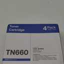 4 Pack High Yield TN660 Toner Cartridges Brother HL-L2300D L2320D
