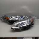 SCITOO Pair Headlight Assembly Fits for Chevrolet Impala 2014-2020 Headlights Chrome Housing Amber Reflector Clear Lens, 84033353 84033354 (Bulbs Not Included)