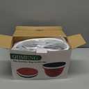 Silicone Liners for KitchenAid 5 Qt Tilt-Head Stand Mixer(Only), Odourless,Thicker, Cold/Heat-Resistant & Non-Stick, Easy Clean, Fits 5 Quart Mixing Bowl, Set of 3 with Lids (Red+White+Black)