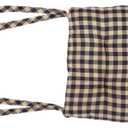 VHC Brands, Black Check, Cotton, 14x14 Chair Pad, Black