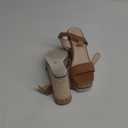 Women's Espadrille Wedge Platform Sandals Open Toe Ankle Buckle Strap Casual Summer Shoes (8, 02 Brown)