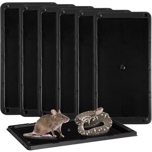 LULUCATCH Mouse Traps 6 Pack, Larger Heavier Glue Traps for Mice Rat & Snakes, Non-Toxic Sticky Mouse Traps Indoor for Home & Kitchen, Easy to Set, Pet Safe Pest Control