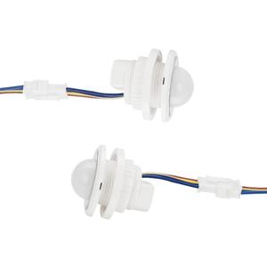 QDenglamp.Mini Motion Sensor Light Switch PIR Sensor Smart Detection Time Delay Adjustable Infrared Induction Detector for Strip LED Ceiling Lamp (5V-24V2 Pack)