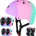 Kids Bike Helmet for 3-5-8-14+ Age Girls and Boys, Kids Helmet with Knee Pads Elbow Pads Wrist Guards,Ventilation Multi-Sport Scooter Rollerblading Skateboarding Cycling Medium