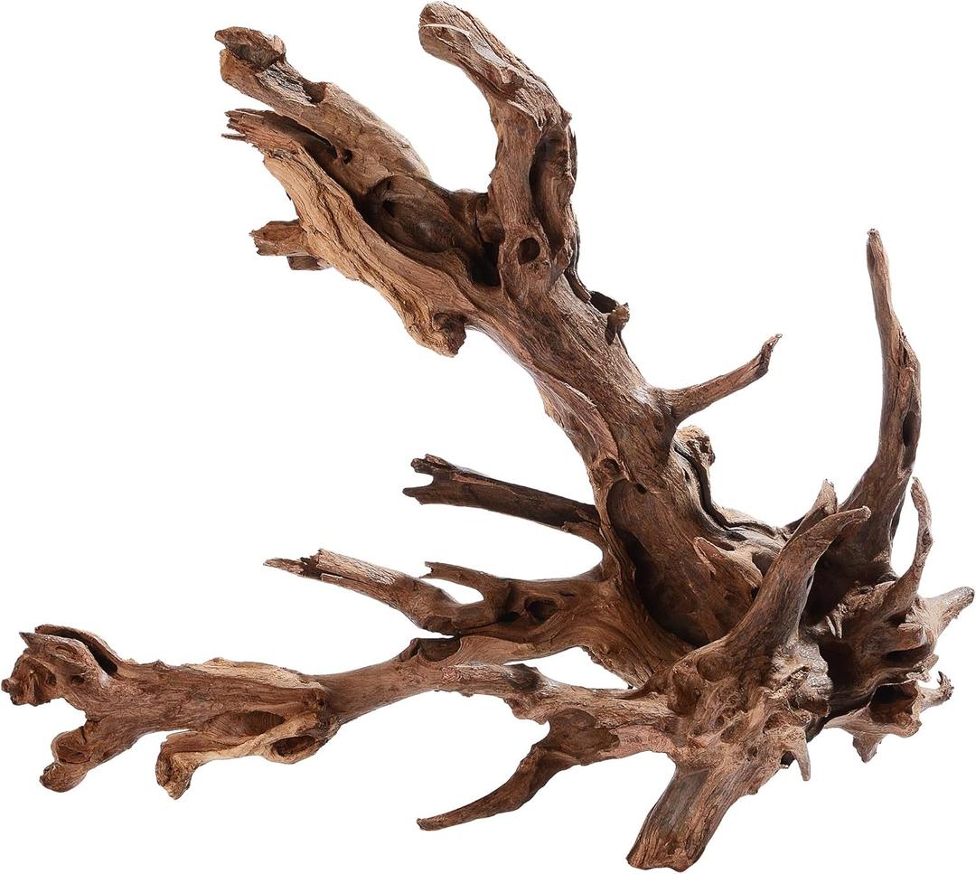 majoywoo Natural Large Driftwood for Aquarium Decor Reptile Decor 13-17" Long, Over 1.3 lbs (Mopani Driftwood 13 to 17 Inch (Pack of 1))