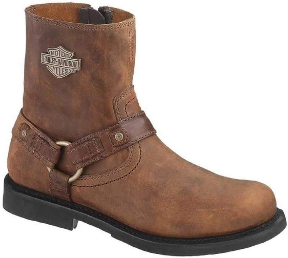 Harley-Davidson Men's Scout Leather Motorcycle Harness Casual Boot (12, Brown)