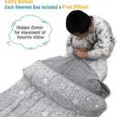 Kids Sleeping Bag for Girls & Boys, Large Kids Sleeping Bag with Pillow, Glow in The Dark Slumber Bag,Soft and Comfortable for Childern Daycare, Sleepovers Travel, Grey
