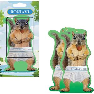 RONIAVL Squirrel in Underpants Deluxe Air Freshener (2Pcs)