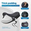 Wide Bike Seat Cover 13.5 x 10.5 Gel Padded Bicycle Cushion for YLG Saddle Anti-Slip, Medium Firm Support for Indoor & Outdoor Riding