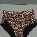 Tempt Me Women High Waisted Bikini Bottoms Tummy Control Swimsuit Bottoms Ruched Bathing Suit Bottom (Large)