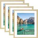20x24 Wood Picture Frame Set of 4, Wall Mount for Home Decor, Natural, 20x24 in