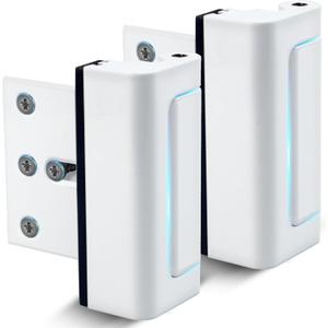 Dwell+Good Door Locks (2-Pack) - Easy To Install Aluminum Home Security Door Locks for Front Door - Child Proof Door Lock for Kids Safety- Withstand 800 lbs of Force & Tamper Proof Top Door Lock Latch (White)
