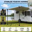 2-Pack RV Awning Support Poles, 44-116 in Fiberglass Telescoping Tarp Poles