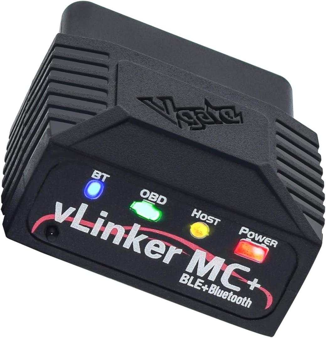 VGATE vLinker MC+ OBDII Bluetooth Adapter Car Wireless OBD2 Scanner All Systems Diagnostic Scan Tool and Code Reader Clear Faults Hacker-Proof for iOS, Android &Windowns