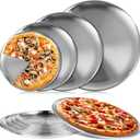 Thenshop 8 Pieces Pizza Pans Bulk Stainless Steel Sets Round Bakeware Pizza Trays for Oven Kitchen Baking Home Restaurant Safe Sturdy Reusable Easy Clean(8 Inch 9 Inch 10 Inch 12 Inch,Silver)