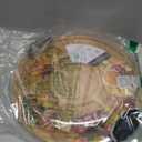 Charcuterie Boards, Round Bamboo Charcuterie Board with Locking Lid & 6 Compartments, Reversible Cheese Board Serving Tray with Clear Plastic Cover House Warming Gifts (12.4"L x 12.4"W)