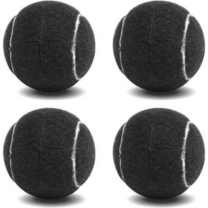 Walker Tennis Balls Precut Tennis Balls for Walkers 4PCS Walkers Legs Universal Precut Glide Balls, Heavy Duty Long Lasting Felt Pad Glide Coverings for Furniture Legs and Floor Protection (Black)
