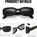 LVIOE Polarized Rectangle Sunglasses for Women Men Trendy Retro Fashion Sun Glasses UV400 Protection.