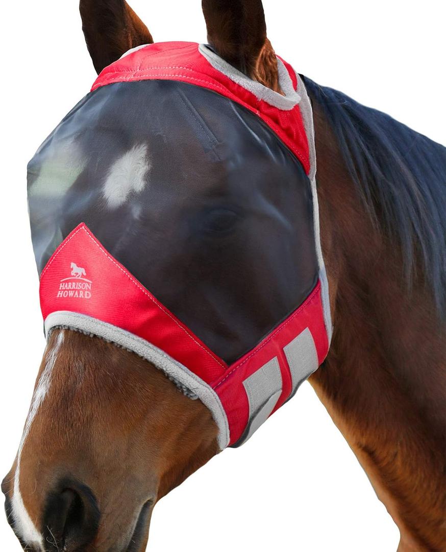 Harrison Howard CareMaster Pro Luminous Fly Mask Large Eye Space Standard Ruby M Cob