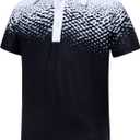 uideazone Boys Polo Shirts Dry Fit Performance Golf Short Sleeve Casual School Uniform Size 5-14 (Black)