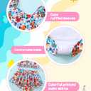 Saeaby Girls Two Piece Swimsuit Tankini Bathing Suit for Little Girl Adjustable Straps Ruffled Kids Swimwear Blue Floral Bikinis Swimsuits Girl 4-5T