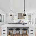 12" Globe Pendant Lights Kitchen Island Glass Globe Pendant Light Fixture Bedroom Mid Century Modern Pendant Lighting Black Pendant Light for Kitchen Island Dinning Room (Bulb Incl.)