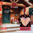 Valentines Day Love Heart Garden Flag 12x18 Inch Double Sided Outside, Polka Dots Welcome Yard Outdoor Flag Holiday Yard Decoration Party Decorations Garden Flags Welcome Holiday Yard Outdoor Flag
