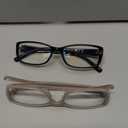 Madison Avenue 2 Pack Classic Blue Light Blocking Reading Glasses for Women, Vintage Anti Glare/Eyestrain Computer Readers Black/Nude Beige +1.5