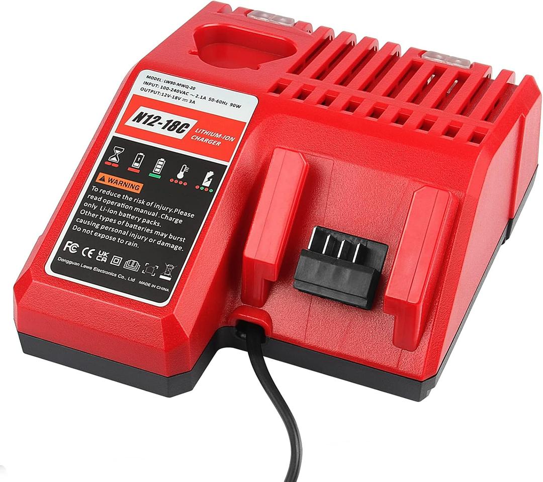 Replacement Charger for MK12 & for MK18 Multi-Volatge Rapid Charger for 48-59-1812 MK 12 Volt and 18 Volt XC Lithium-Ion Battery 48-11-2420 48-11-1815 48-11-1840 48-11-1841 48-11-1850