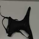 Breast Pillow  Soft 100% Cotton, Breast Pillow for Side Sleepers, Anti-Wrinkle Chest Support, Adjustable Strap, Breathable Fabric (Black)