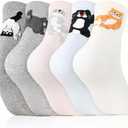 Cute Animal Socks for Women Cat Dog Novelty Crew Sock for Cute Animals Lovers (M)