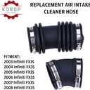 KOROP Air Intake Cleaner Hose Replaces# 16576-CG000 Fits for Infiniti FX35 2003 2004 2005 2006 2007 2008, Fresh Intake Boot Tube Duct 16576CG000