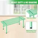 Dipion 2 Pack Metal Plant Stand Outdoor Plant Shelf Indoor,1 Tier Heavy Duty Plant Stands for Multiple Plants,26" L x 10.12" H x 8.75" W,Mint Green