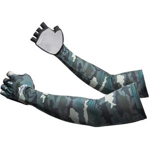 Sports Compression Arm Sleeves for Youth Teens Sun Protection Sleeves for Baseball Golf Volleyball Basketball (Green Wild Shark Trace)