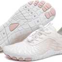 Hike Barefoot Shoes Womens Mens Footwear for Walking,Barefoot Shoe with Wide Toe Box,Healthy & Non-Slip,Breathable Barefoot Vitality Water Shoes for Women,Beach Pool Swim Shoe for Men (Unisex) (12-12.5 Women/10-10.5 Men, White)