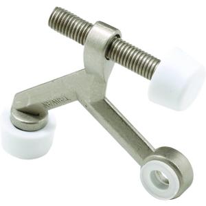 Prime-Line MP10498-5 Hinge Pin Door Stop, 1-1/4 In. Bolt, Diecast, Satin Nickel, Adjustable (5 Pack)