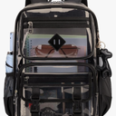 Clear Backpack for School, PVC Clear Bookbag Heavy Duty Transparent Backpack for Stadium Events See Through Bag