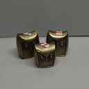 3 Piece Brass Metallic Owl Set