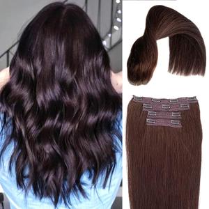 brown hair extensions 4 pcs (11in length), hair tie, comb