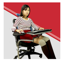 Computer Keyboard Stand Laptop Mouse Mount for Workstation Video Gaming, Installed to Chair or Any Round Bar with Maximum 1.96 inch Diagonal Thickness