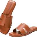 Stratuxx Kaze Women's Open Toe Flat Dress Slide Sandals, 8