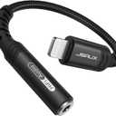 JSAUX Headphone Adapter for iPhone Lightning to 3.5mm Adapter [Apple MFi Certified] Compatible with iPhone 14/14 Pro Max/13/13 Pro Max/12/12 Pro Max/11/11 Pro Max/SE/X/XR/XS/8-Black