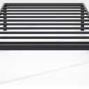 NEW JETO Metal Bed Frame,Twin Size Bed Frame with Storage Space,Heavy Duty Sturdy Mattress Foundation,Easy Assembly,No Box Spring Needed, Black,18 Inch,Twin