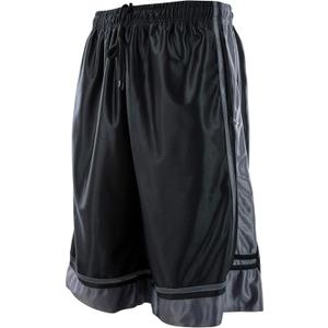 Mens Gym Training Basketball Shorts with Zippered Pockets (Black, XXXL)